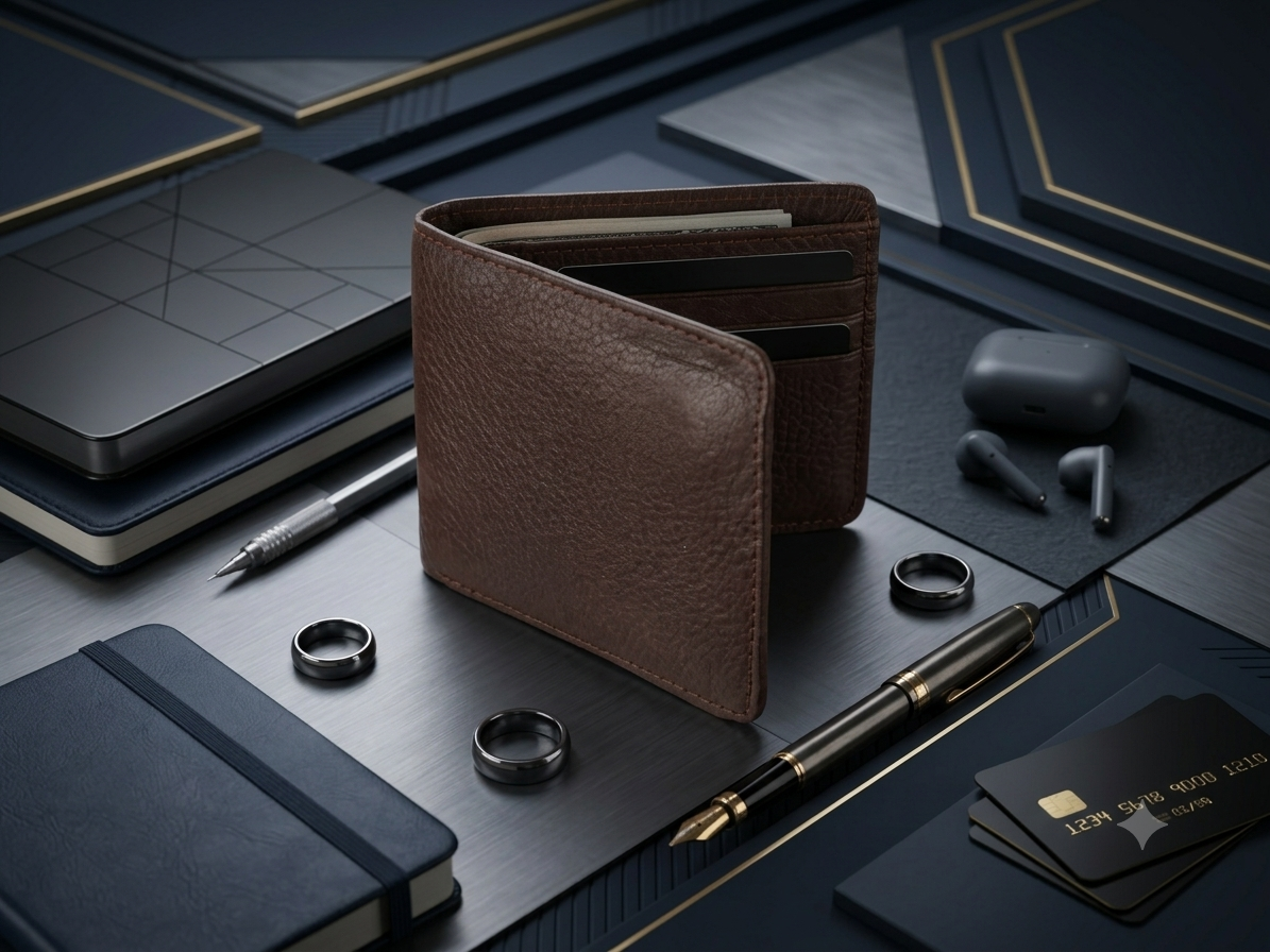 1784985967559 Premium Genuine Leather Bifold Wallet for Men – Vintage Brown Wallet | Slim & Classic - Image 1