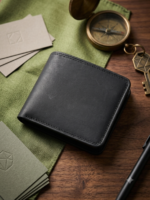 Premium Genuine Leather Bifold Wallet for Men – Slim Wallet | Classic Black