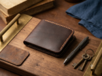 Handcrafted Genuine Leather Bifold Wallet for Men – Premium Full-Grain Leather | Available in Tan, Brown & Dark Brown - Image 2