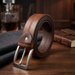 Premium Handcrafted Genuine Leather Belt – Classic Brown Dress & Casual Belt for Men