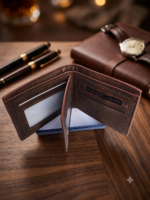 Premium pu Leather Men’s Wallet – Classic Bi-Fold Wallet - Image 3