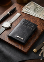 Premium pu Leather Men’s Wallet – Elegant Crocodile Pattern Bi-Fold Wallet - Image 2