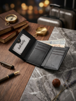 Premium pu Leather Men’s Wallet – Elegant Crocodile Pattern Bi-Fold Wallet - Image 5
